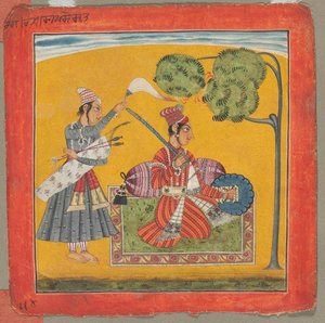 Dipak Raga, yksi kolmestakymmenestäkuudesta melodiasta (Ragamala): Personoiva rakkaus tekijältä Unknown artist