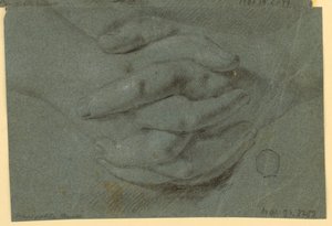 Piirustus: Tutkimus käsille ristissä tekijältä Unknown artist
