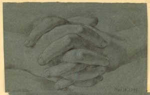 Piirustus: Tutkimus käsistä ristissä tekijältä Unknown artist