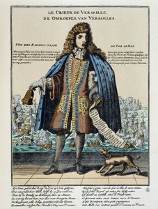 Hollantilainen satiirinen printti Louis XIV:tä vastaan: Houguen taistelu tai ranskalainen laivasto, joka aseistautui Jacques II:n palauttamiseksi ja jota komensi Anne Hilarion of Costentin (Cotentin), Tourvillen kreivi (1642-1701), kukistettiin ja osittain tekijältä Unknown artist