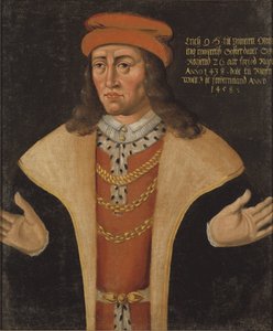 Erik (Eric) I de Pomeranie, roi de Danemark, Norvege et Suede - Muotokuva Erikistä Pommerilaista (1382-1459), Tanskan, Norjan ja Ruotsin kuningas, Anonymous . Öljy kankaalle. Mitat: 78 x 64 cm. Tukholman kansallismuseo tekijältä Unknown artist