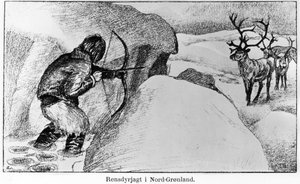 Eskimometsästysriista jousella - Ervin Astrup, Pohjoinen Puolan naapureiden joukossa Kistriana tekijältä Unknown artist