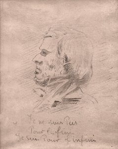 Eugene Delacroix. (piirustus, noin 1850) tekijältä Unknown artist