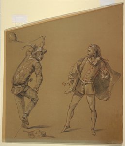 Kuvatutkimukset klavikordin kannen suunnittelua varten tekijältä Unknown artist