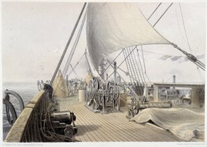 Etukansi selvitetty viimeistä taistelua varten, 11. elokuuta 1858 - W. H. Russelin "The Atlantic telegraph" -julkaisussa, n. 1860 tekijältä Unknown artist