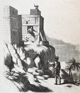 Francisco Roldan puhuu Adelantado Bartholomew Columbuksen kanssa Hispaniolan saarella Fort Concepcionissa vuonna 1497 tekijältä Unknown artist