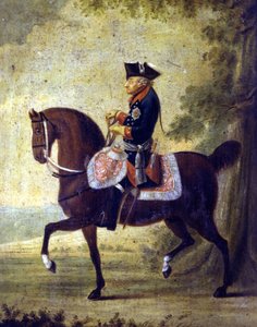 Frederick Suuri, Preussin kuningas (1712-1786). Maalauksen kehyksen alareunaan on kirjoitettu ""... Berlin 1776. Museo del Risorgimento. Milano tekijältä Unknown artist
