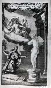 Antoine Houdarin (tai Houdartin) de La Motten (1672-1731) libreton "" Le Triomphe des Arts" -kappaleen etukappale. Michel de la Barren musiikki. 1700. tekijältä Unknown artist
