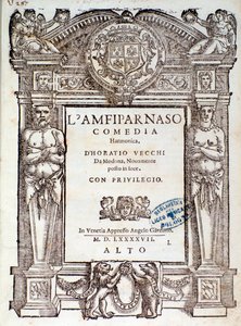 Orazio Vecchin Amfiparnason madrigalikomedian etukappale tekijältä Unknown artist