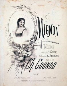 Mignonin etukappale, Charles Gounodin melodia (1800-luku) tekijältä Unknown artist