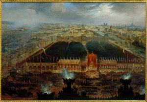 Perustuslain päivä Place de la Concorde -aukiolla, 12. marraskuuta tekijältä Unknown artist