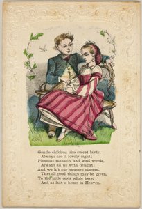 Lempeät lapset kuin suloiset linnut (valentine) tekijältä Unknown artist
