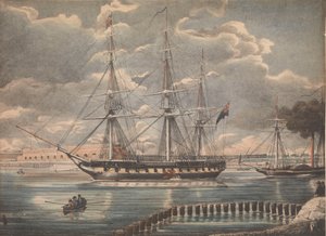 HMS "Active" (litografia, värillinen) tekijältä Unknown artist