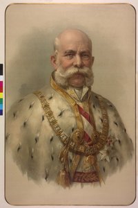 Puolipituinen keisari Franz Joseph I fleece-kaapissa tekijältä Unknown artist