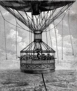Henry Giffardin vankeudessa oleva ilmapallo vuonna 1878. tekijältä Unknown artist