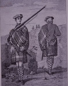 Ylämaan sotilaita myöhemmin 1700-luvulla tekijältä Unknown artist