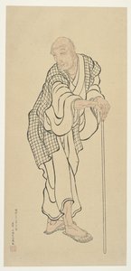 Hokusai vanhana miehenä tekijältä Unknown artist