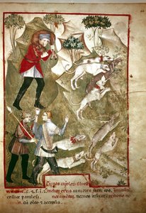 Metsästys (Pienoismalli, 1300-luku) tekijältä Unknown artist