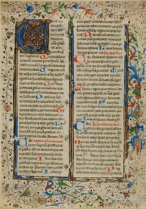 Valaistu alkukirjain "A" psalttarista tai breviääristä. tekijältä Unknown artist