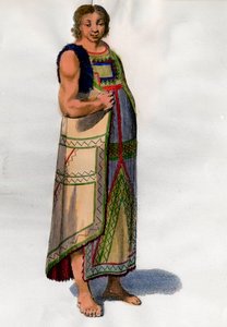 Intialainen puku Montevideosta Uruguaysta. Litografia 1700-luvun lopulta. Pariisi, koristetaide tekijältä Unknown artist