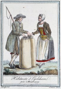 Asukkaat lähellä Strasbourgia - Grasset Saint Sauveurin "" Travel Encyclopedia" -julkaisussa, Pariisin painos tekijältä Unknown artist