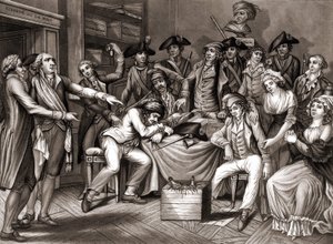 Vallankumouskomitean sisätilat. v. 1794. tekijältä Unknown artist