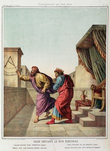 Jesaja ennen kuningas Hiskiaa kirjassa ”Pyhä historia”, toim. Hachette tekijältä Unknown artist
