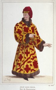 Johannes ilman pelkoa (1371-1419), Burgundin herttua. Kaiverrus vuodelta 1830 tekijältä Unknown artist