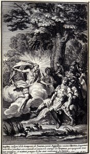 Jupiter, joka ei ole ansainnut Junon petosta, lähettää Apollon elvyttämään Hectorin vaaralliset haavat unensa aikana ja elvyttämään troijalaisten rohkeutta, jotka saavat takaisin kaikki etunsa ja melkein sytyttävät kreikkalaiset laivat. Kuva Iliaksen kirja tekijältä Unknown artist