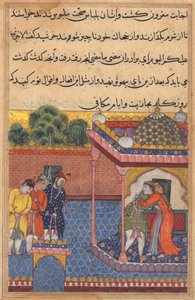 Khurshid tapasi jälleen miehensä Utaridin, Tuti-namasta (Tales of a Parrot): Kolmekymmentäsekuntia yö tekijältä Unknown artist