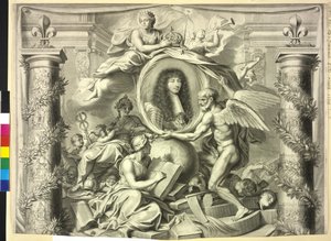 Ranskan kuningas Ludvig XIV (painettu) tekijältä Unknown artist
