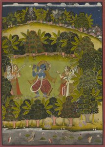 Krishna huilaa Gopille tekijältä Unknown artist