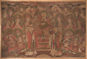 Ksitigarbha Bodhisattva kokouksen kanssa tekijältä Unknown artist