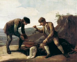 La Sopa Boba tai aamiainen, Anonyymi maalaus 1700-luvulta. Madrid. Lazarus Galdianon säätiö tekijältä Unknown artist