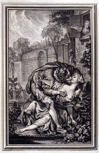 La palvelija oikeutettu - Jean La Fontainen "" Tarinoita ja novelleja säkeissä" -osassa. 1762. tekijältä Unknown artist