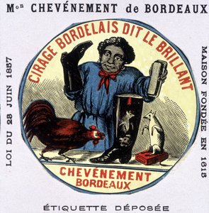 Levy "Bordelais polish dit le Brillant: Chevènement de Bordeaux"". n.d. 1800-luvulla tekijältä Unknown artist