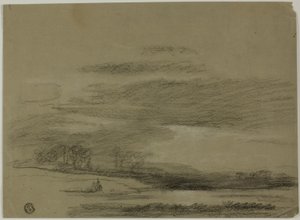 Paisatge amb el sol trencant els núvols finlandès tekijältä Unknown artist