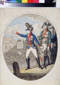 Marsalkka Aleksanteri Souwaroff (Souvaroff tai Souvarov tai Alexander Souvorov) (1729-1800) tarkastamassa joukkoja Varsovan Saxon Palacen vaaliruhtinaan edessä vuonna 1794 Kosciuszkon kansannousun aikana. (Kenttämarsalkka Alexandr Suvorov, komisario tekijältä Unknown artist