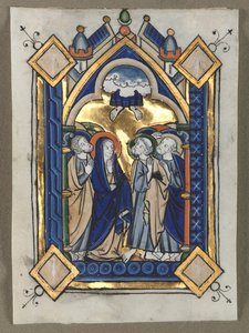 Psalterista leikattu lehti: Ascension tekijältä Unknown artist