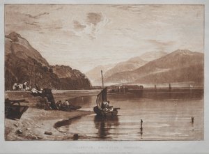 Liber Studiorum: Inverary Pier, Loch Fyne, Aamu tekijältä Unknown artist