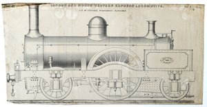 Lontoo ja North Western Express Locomotive plate 112 tekijältä Unknown artist