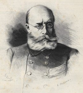 Louis Léon César Faidherbe (1818 - 1889) Ranskalainen kenraali ja kolonisaattori, kaiverrus 1800-luvulta. Bianchetti kokoelma tekijältä Unknown artist