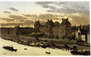Louvre Louis XIV:n johdolla "" Pariisissa kautta aikojen 1200-luvulta nykypäivään"" 1882 tekijältä Unknown artist