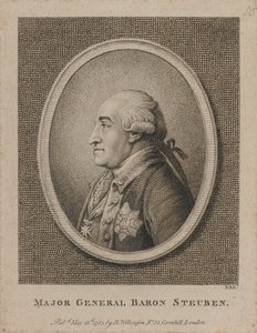 Kenraalimajuri Baron Steuben (etsaus) tekijältä Unknown artist