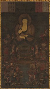 Lääketieteen mestari Buddha ja kaksitoista jumalallista kenraalia tekijältä Unknown artist