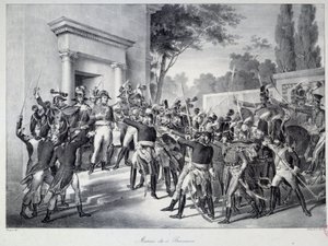 Kenraalien ja upseerien tapaaminen Napoleon Bonapartessa (1769-1821) noin kello 7 aamulla 18 brumairen The Coup d