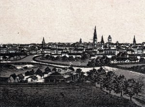 Melbourne, Australia; Yleisnäkymä. teoksessa "The World Illustrates 168 Views" päivätty (1800-luvun loppu) tekijältä Unknown artist