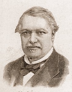 Academy Francaisen jäsenet vuonna 1895: muotokuva Leon Saysta (1826-1896), ranskalainen taloustieteilijä ja poliitikko. tekijältä Unknown artist