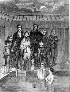 Mormonien kaste. 1800-luvun kaiverrus. tekijältä Unknown artist