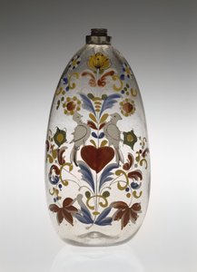 Hoito- tai lääkepullo, c. 1750-1800 (lasi) tekijältä Unknown artist